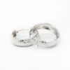 Picture of 14k White Gold Textured Hoop Earrings