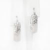 Picture of 14k White Gold Textured Hoop Earrings