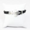 Picture of AXION Sterling Silver Black Double Leather & Anchor Clasp