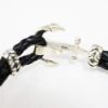 Picture of AXION Sterling Silver Black Double Leather & Anchor Clasp