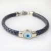 Picture of AXION Sterling Silver Lucky Eye Braided Leather Bracelet
