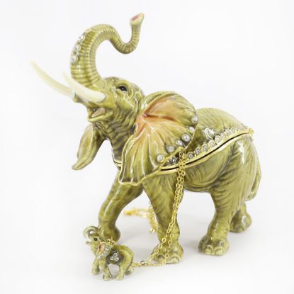 Picture of Elephant Grandeur Trinket Box with Matching Necklace