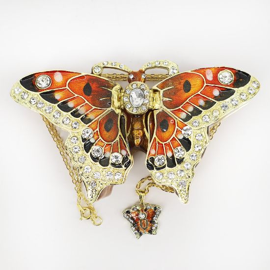 Picture of Glorious Butterfly Trinket Box with Matching Necklace