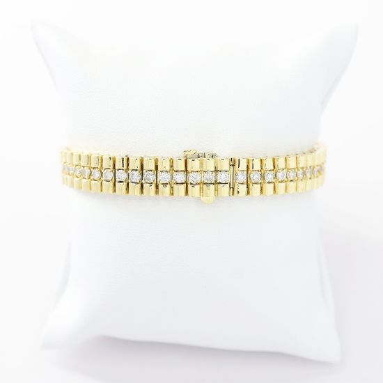 Picture of 14k Yellow Gold Diamond Bracelet