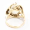 Picture of 14k Yellow Gold Round Cat's Eye Moonstone & Diamond Ring