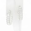 Picture of 14k White Gold Diamond Hood Earrings