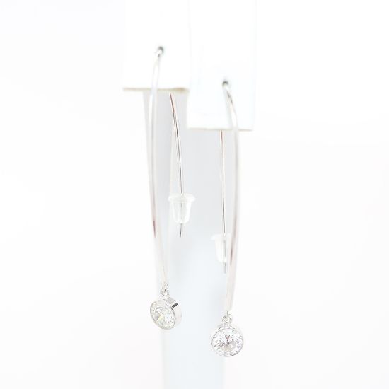 Picture of 14k White Gold Diamond Earrings