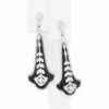 Picture of 18k White Gold Black Onyx & Diamond Dangling Earrings