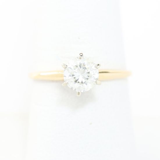 Picture of 14k Yellow Gold Diamond Solitaire Ring