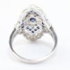 Picture of Art Deco 14k White Gold Diamond & Sapphire Ring 