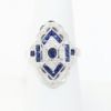 Picture of Art Deco 14k White Gold Diamond & Sapphire Ring 