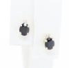 Picture of 14k Yellow Gold Oval Sapphire & Diamond Earring Studs
