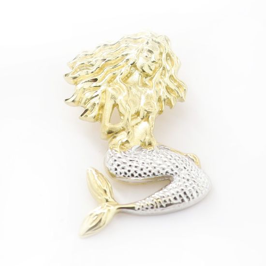 Picture of 14k Two Tone Gold Mermaid Pendant