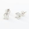 Picture of 14k White Gold Diamond Solitaire Earring Studs