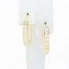 Picture of 18k Yellow Gold Diamond Hoop Earrings