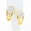 Picture of 18k Two Tone Gold Half Hoop Diamond Earrings