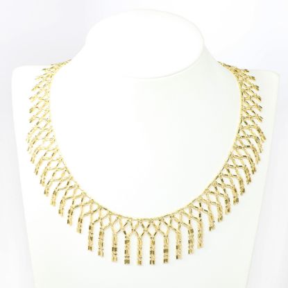 Picture of 18k Yellow Gold Beaded Collar Necklace