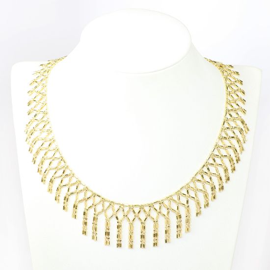 Picture of 18k Yellow Gold Beaded Collar Necklace