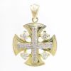 Picture of 18k Yellow Gold Diamond Cross Pendant