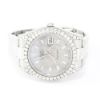 Picture of Rolex Oyster Perpetual Datejust Custom Silver & Diamond Dial Watch 