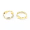 Picture of 18k Yellow Gold & Stainless Steel Wire Cable Hoop Earrings