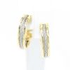 Picture of 18k Yellow Gold & Stainless Steel Wire Cable Hoop Earrings