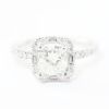 Picture of 18k White Gold Brilliant Cushion Cut Diamond Ring
