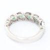 Picture of 14k White Gold Emerald & Diamond Band