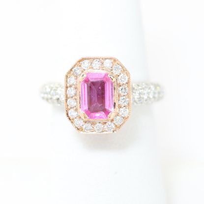 Picture of 14k Two Tone Gold Tourmaline & Diamond Ring