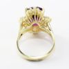 Picture of 14k Yellow Gold Oval Amethyst & Diamond Halo Ring