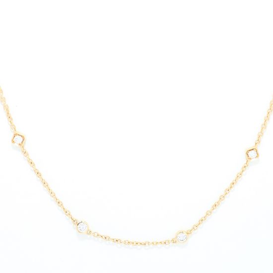 Picture of Tiffany & Co. 18k Rose Gold 'Diamonds By The Yard' Necklace
