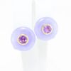 Picture of 14k Yellow Gold Round Amethyst & Lavender Jade Earring Studs
