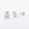 Picture of 14k White Gold Brilliant Diamond Solitaire Earring Studs