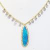 Picture of 14k Yellow Gold Opal & Diamond Charms Necklace