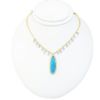 Picture of 14k Yellow Gold Opal & Diamond Charms Necklace