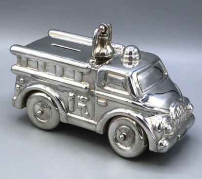 Picture of Tiffany & Co. Sterling Silver Fire Truck Bank