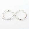Picture of 14k White Gold Twisted Hoop Earrings