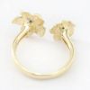 Picture of 14k Yellow Gold Diamond Plumeria Bypass Ring