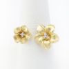 Picture of 14k Yellow Gold Diamond Plumeria Bypass Ring