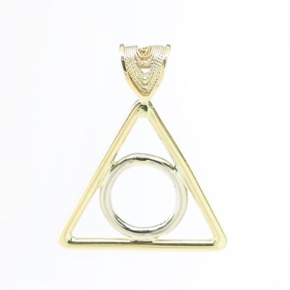 Picture of 14k Two Tone Gold Triangle Pendant