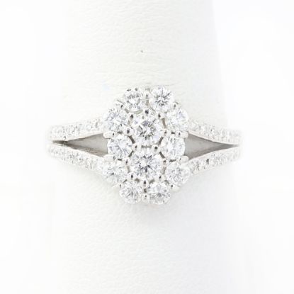 Picture of 18k White Gold Diamond Cluster Ring