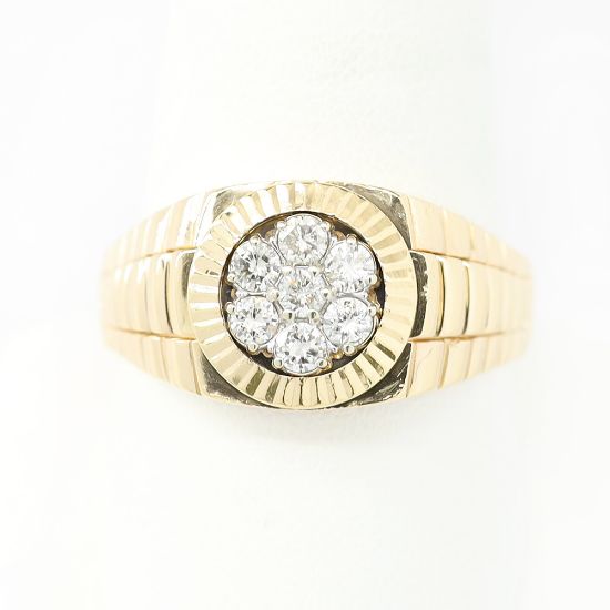 Picture of 14k Yellow Gold Brilliant Diamond Ring
