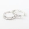 Picture of 14k White Gold Diamond Hoop Earrings