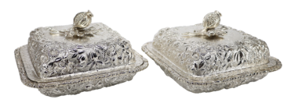 Picture of Set of 2 Sterling Silver Covered Vegetable