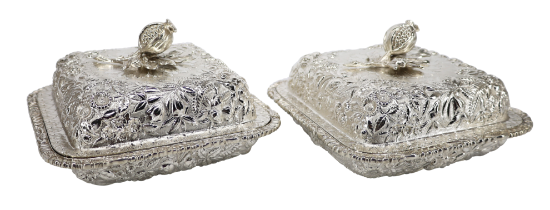 Picture of Set of 2 Sterling Silver Covered Vegetable