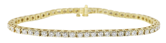 Picture of 14k Yellow Gold Brilliant Diamond Tennis Bracelet