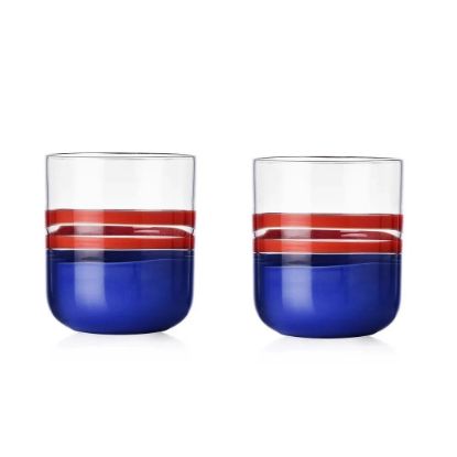 Picture of Pair of Tumblers, Red & Light Blue