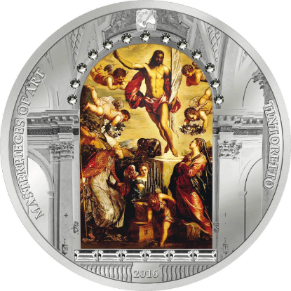 Picture of Cook Islands 2016 - Masterpieces of Art 'Resurrection of Jesus' (Tintoretto) 3 Ounce Silver Coin