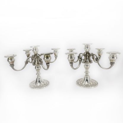 Picture of 5 Light Candelabra Pair,  Low Footed