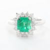 Picture of Platinum Emerald & Diamond Ring
